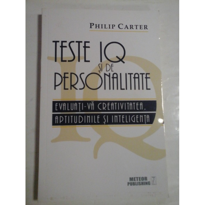 TESTE IQ SI DE PERSONALITATE  -  PHILIP CARTER